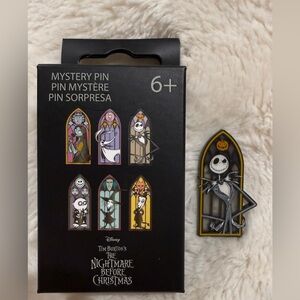 Disney The Nightmare Before Christmas Jack Skellington Enamel Pin - Black